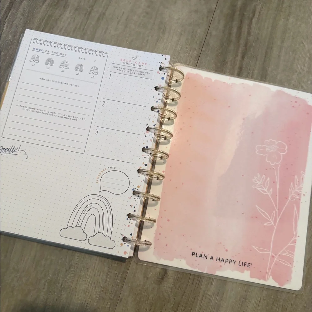 Happy Planner Pink and Gold Floral Planner